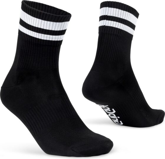 Gripgrab original stripes crew socks black