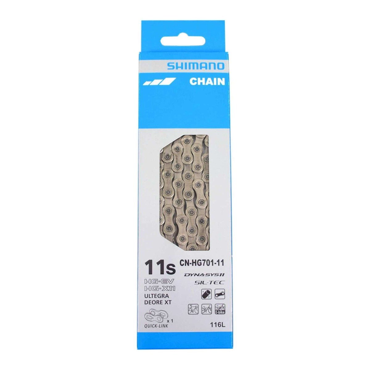 Shimano Ketting 11-Sp Race/Mtb/E-Bike Grijs