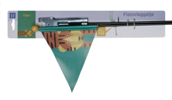 Pexkids FIETSVLAG WIMPEL Tiger deelbaar Groen