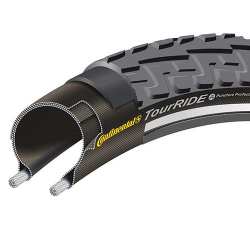 Continental Conti bub ride tour 28x1 3/8 refl Zwart