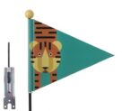Pexkids FIETSVLAG WIMPEL Tiger deelbaar Groen