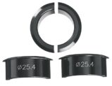 Ergotec vulbus 4-delig, zwart, voor stuurpennen van stuurklemming 31,8mm op 25,4mm