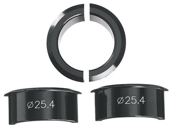 Ergotec vulbus 4-delig, zwart, voor stuurpennen van stuurklemming 31,8mm op 25,4mm