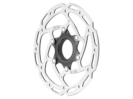 Tektro remschijf 160mm centerlock Zilver