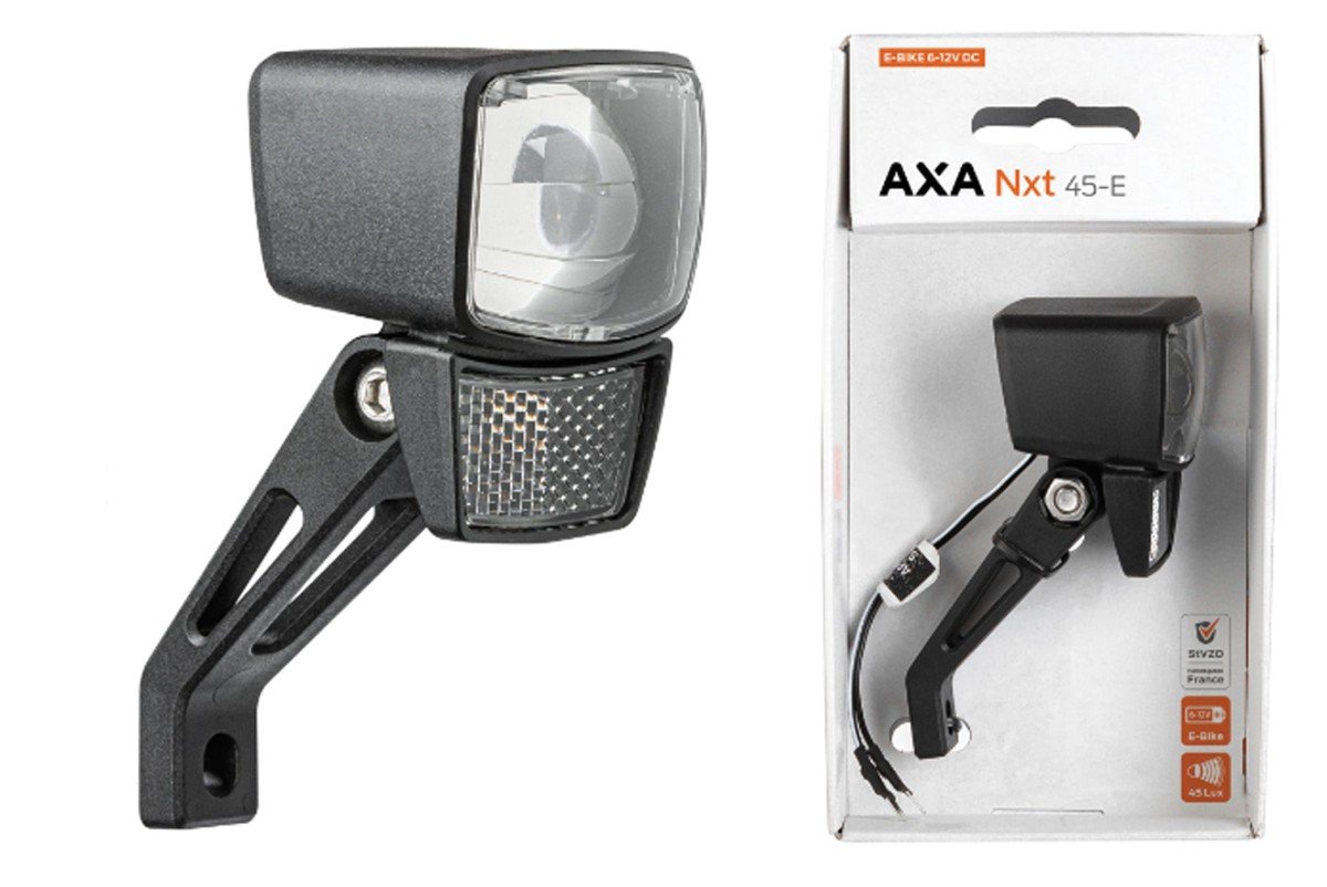 Axa led koplamp nxt 45 e-bike 6-12v 45 lux, led, e Zwart