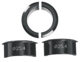Ergotec vulbus 4-delig, zwart, voor stuurpennen van stuurklemming 31,8mm op 25,4mm