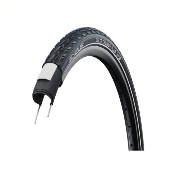Schwalbe buitenband delta cruiser plus puncturegua Zwart