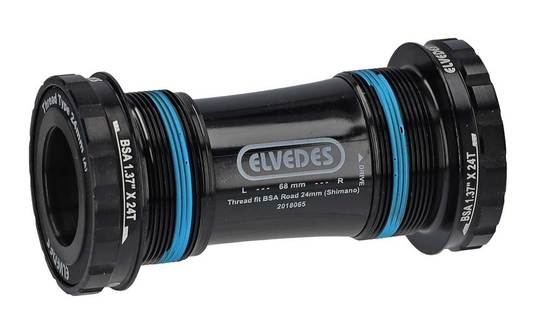Elvedes thread fit bottom bracket bsa race 24mm vo Zwart
