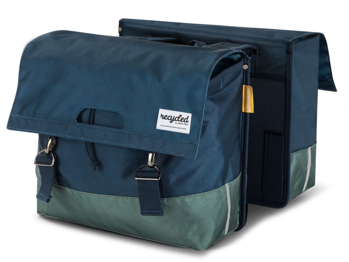 Urban Proof fietstas dubbel 40L recycled gro Blauw