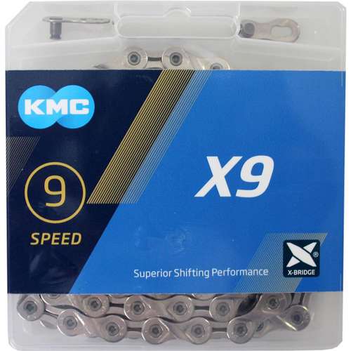 Kmc ketting 9-speed x9 links Zilver