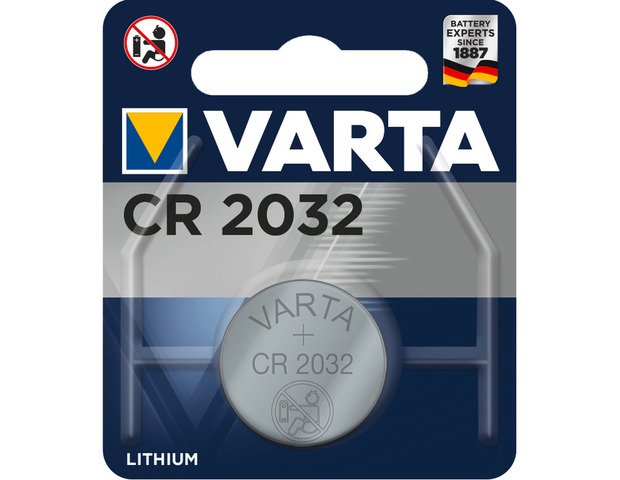 Varta batterij cr2032 lithium knoopcel blister (1) Blauw