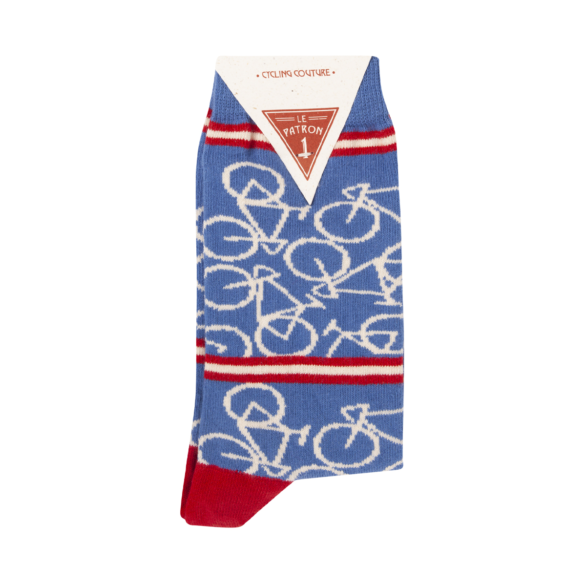 Le Patron Bicycle socks riviera blue Blauw