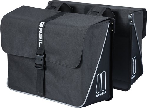 Basil TAS BAS DUBBEL FORTE UB BLACK 35L DUBBELE TAS 35L ZWART/ZWART