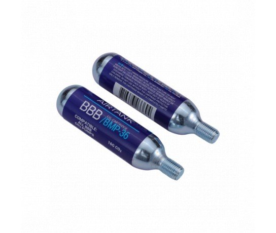 BBB BMP-35 Cartridges Co2 AirTanks (10 Stuks) Zilver