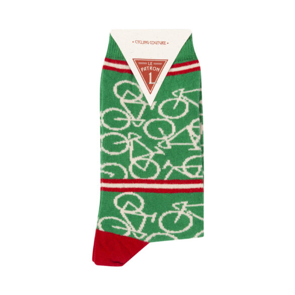 Le Patron Bicycle socks italian green Groen