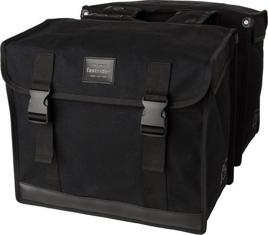 Fastrider Fr canvas 65l dubbele fietstas basics Zwart