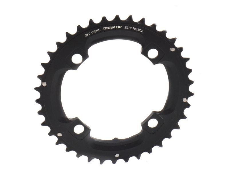 Sram kettingwiel blad 38t steek 104 2x10 geen pin Zwart