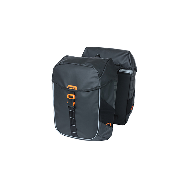 Basil Fietstas Miles Tarpaulin BLACK/ORANGE