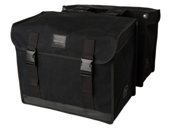 Fastrider Fr canvas 65l dubbele fietstas basics Zwart