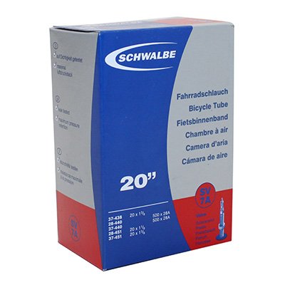 Schwalbe binnenband (sv7a) 20" 28/37-438/451 Zwart