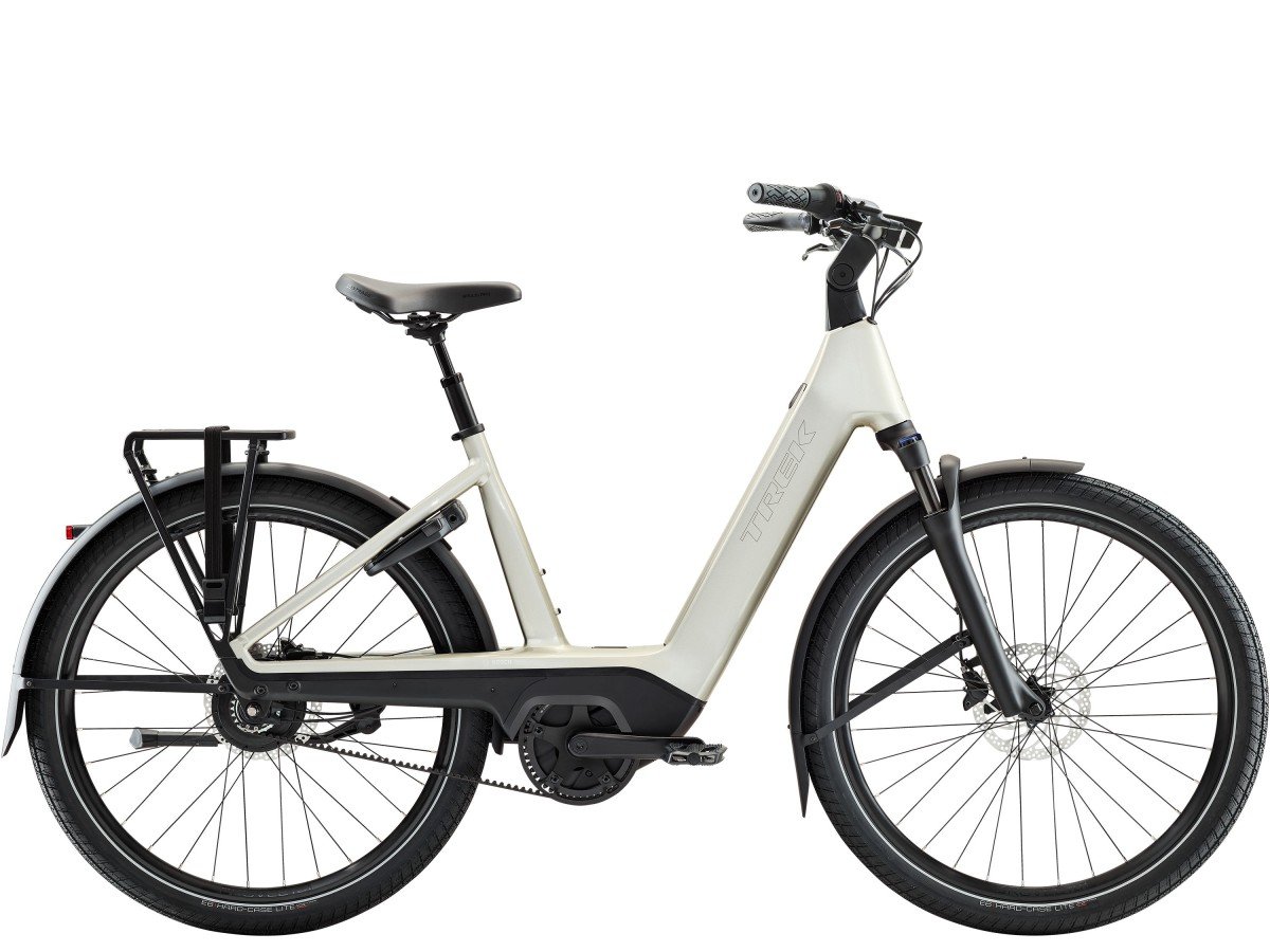 Trek Charter+ 4 Enviolo riem 540 Lowstep LUNAR SILVER Dames 2026