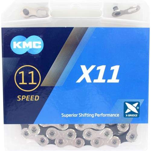 Kmc ketting 11-speed x11 links/zwart Zilver