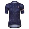 Agu shirt km mini flower dm deep blue Blauw