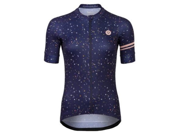 Agu shirt km mini flower dm deep blue Blauw