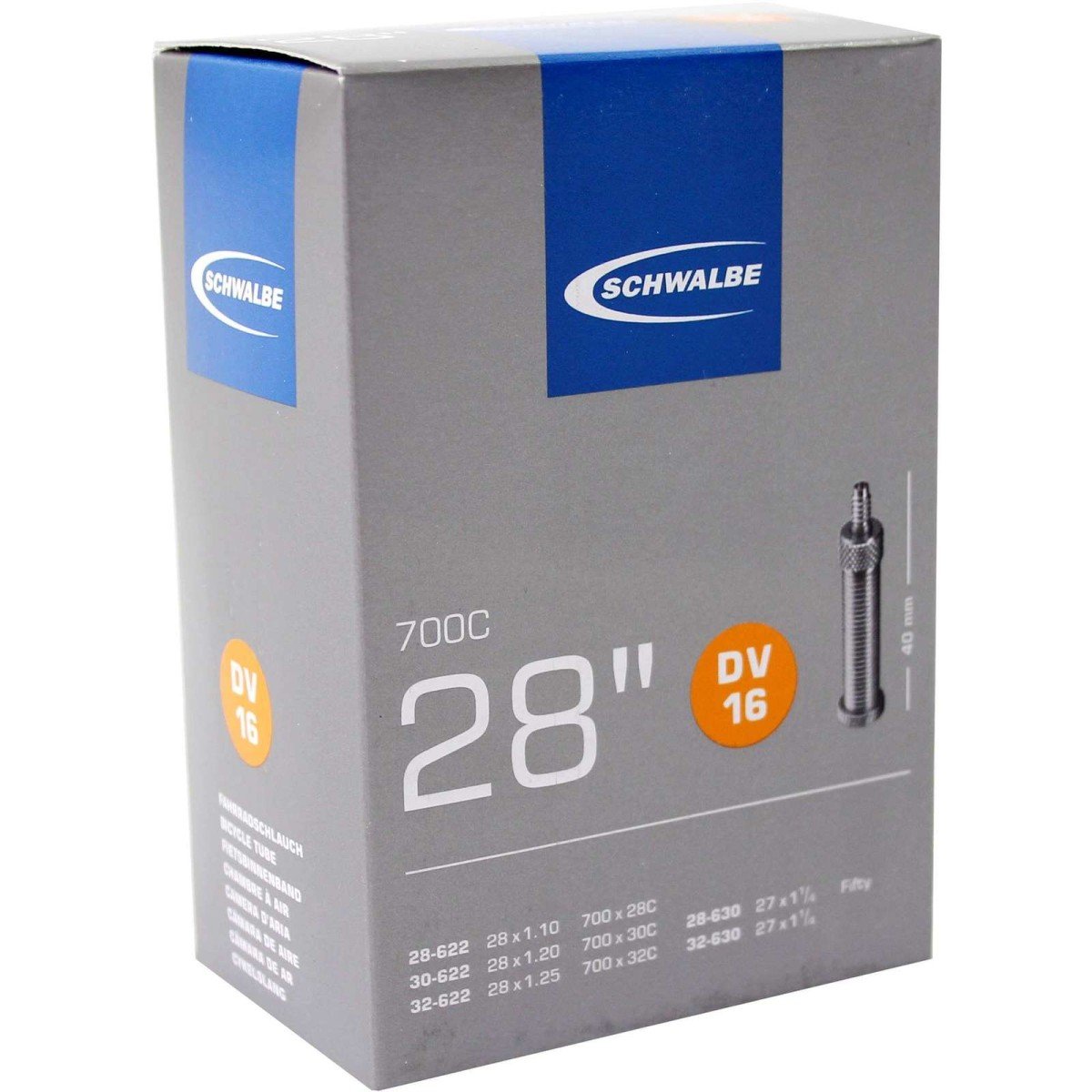 Schwalbe DV16 40mm (28x1 1/8 - 28x1 1/4) 10431311 Schwalb Zwart
