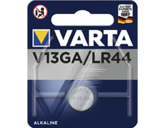 Varta batterij lr44 alkaline knoopcel blister (1) Blauw