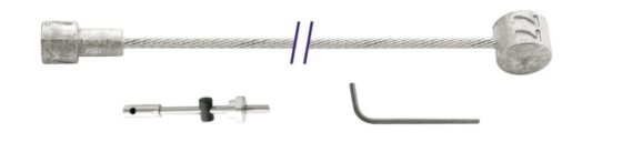 Cordo binnenkabel trommelrem 225cm/&oslash;1,5mm verzinkt Zilver
