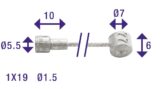 Cordo binnenkabel rem 225cm/&oslash;1,5mm verzinkt + 2 ni Zilver