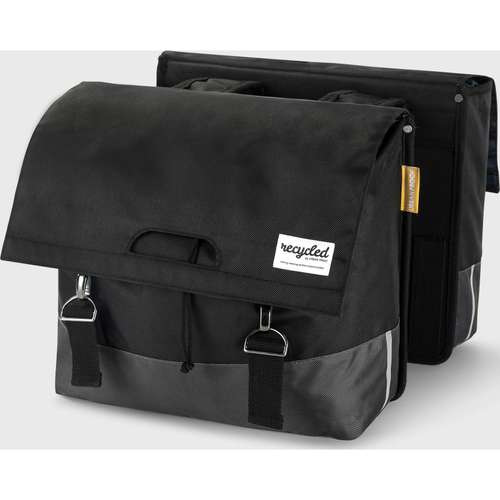 Urban Proof fietstas dubbel 40L recycled zwart gri Zwart/Grijs