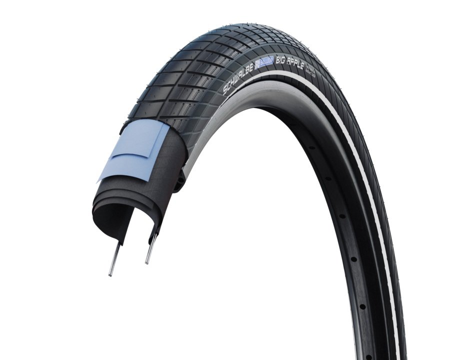 Schwalbe bub 26x2.00 refl big apple rg zwar Zwart