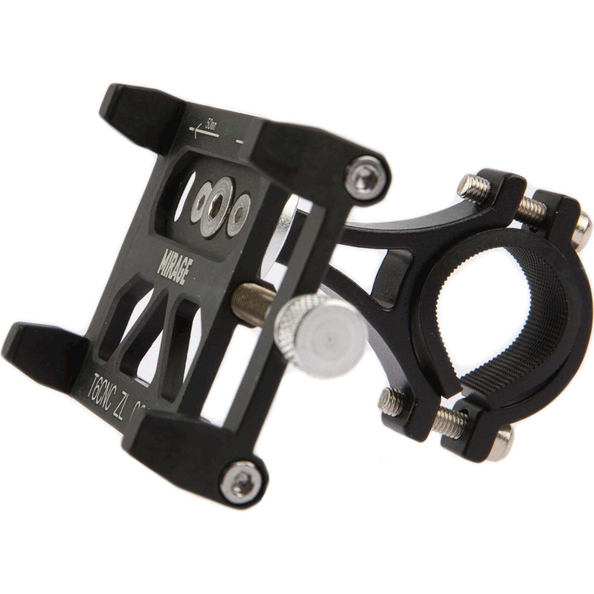 Mirage telefoonhouder alu m/bracket Zwart