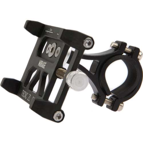 Mirage telefoonhouder alu m/bracket Zwart