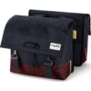 Urban Proof fietstas dubbel 40L recycled rood grij Bordeaux/grijs