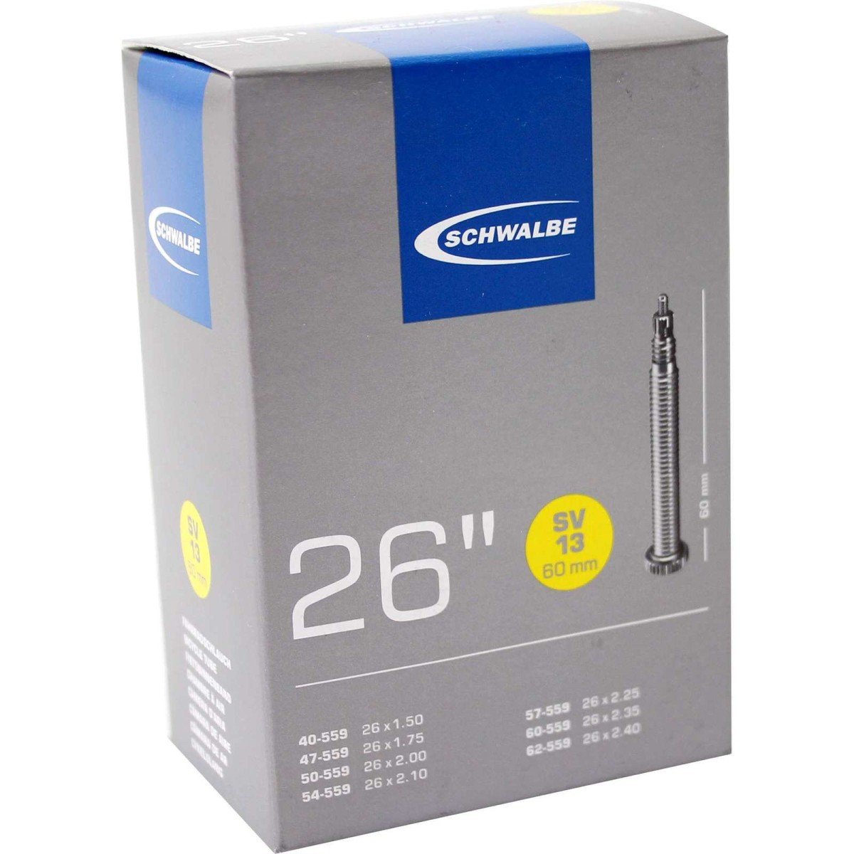 Schwalbe SV13 60mm (26x1.50-2.50) 10425363 Zwart