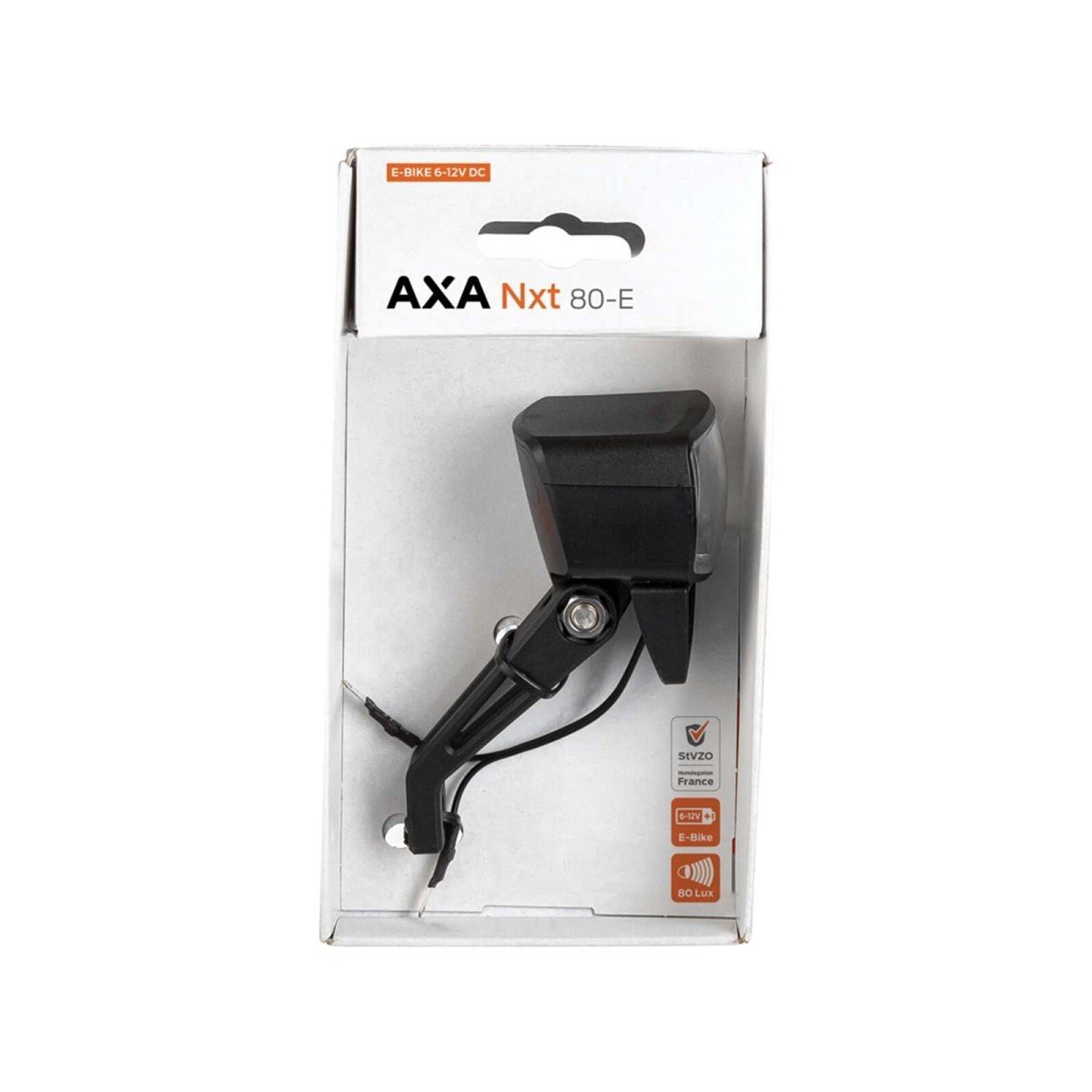 Axa led koplamp nxt 80 e-bike 6-12v am 80 lux, led Zwart