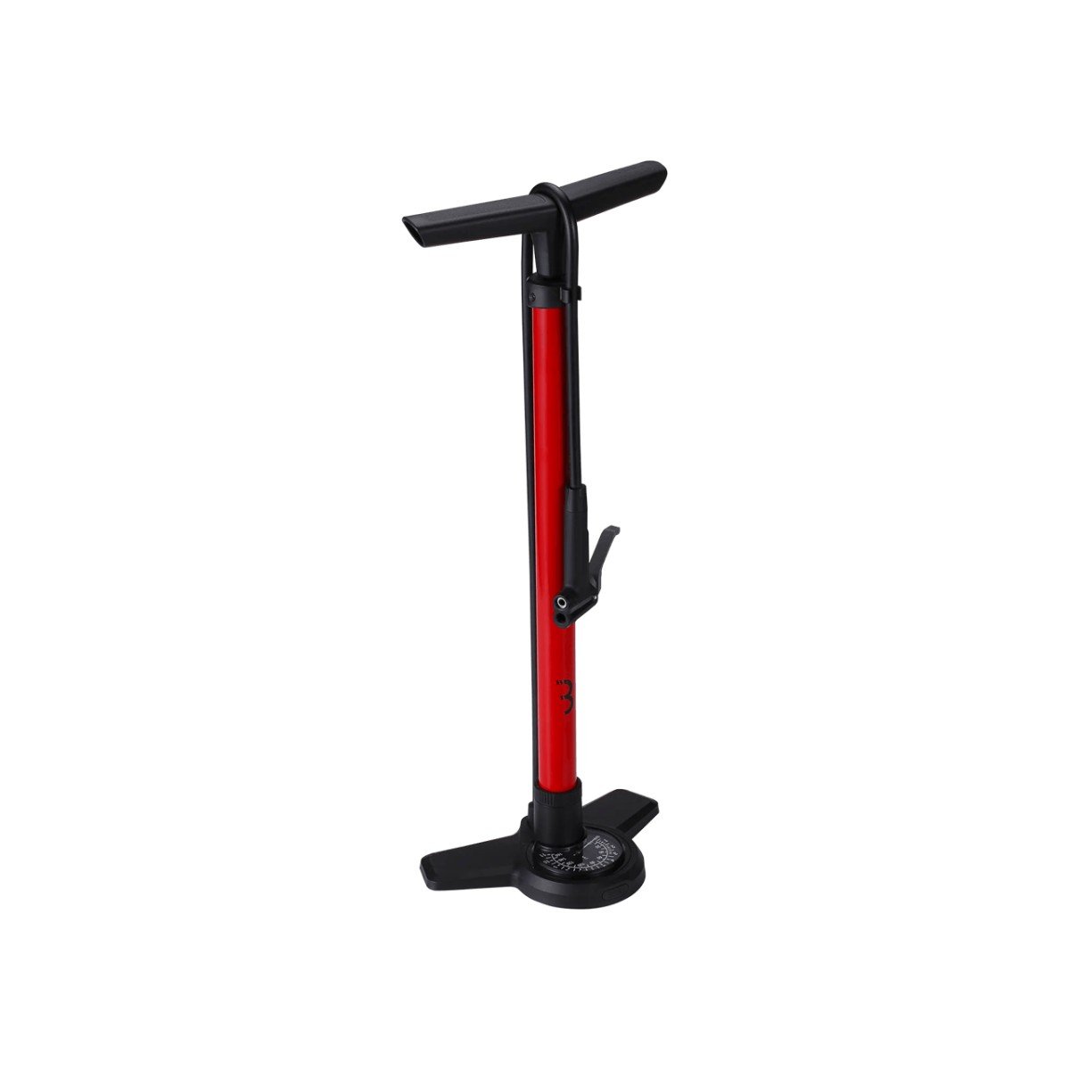BBB BFP-28 Voetpomp AirBoost Composite Base 3 Inch Gauge Dualhead 3.0 Rood