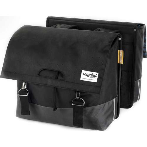 Urban Proof fietstas dubbel recycled 5 Zwart/grijs