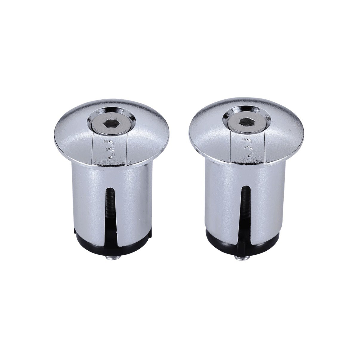 BBB BHT-96 Stuurdoppen ScrewOn 2 Stuks Chroom