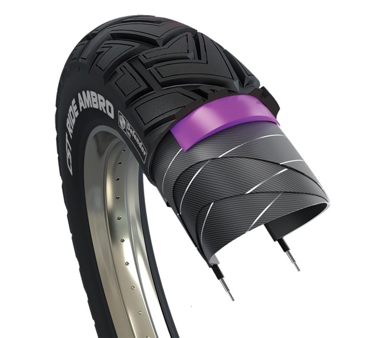 Cst bub tourance 20x4.00 fatbike draad b/b Zwart
