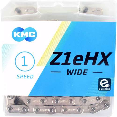 Kmc ketting e-bike singlespeed 112l z1ehx 1/2x1/8 Zilver