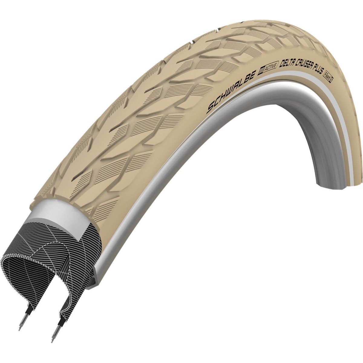 Schwalbe bub delta cruiser plus 28x1.40 pun Zwart