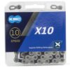 Kmc ketting 10-speed x10 114 links/zwart Zilver