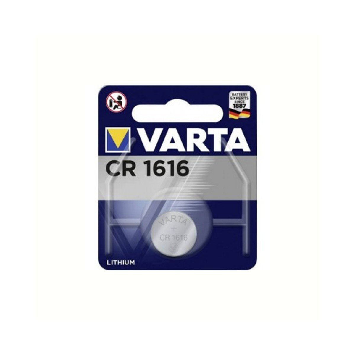 Varta batterij cr1616 lithium knoopcel blister (1) Blauw