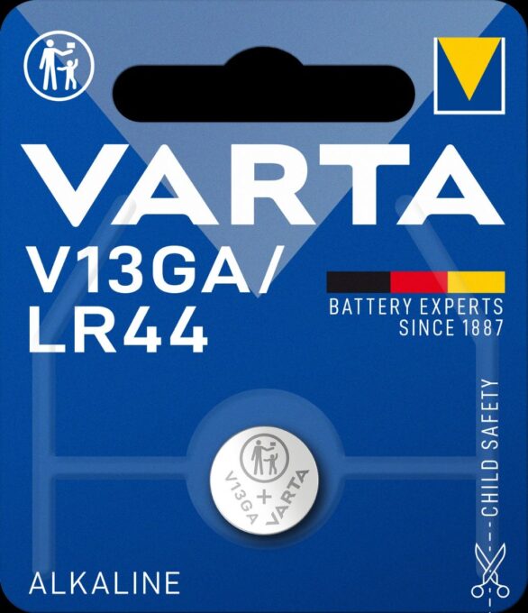 Varta batterij lr44 alkaline knoopcel blister (1) Blauw