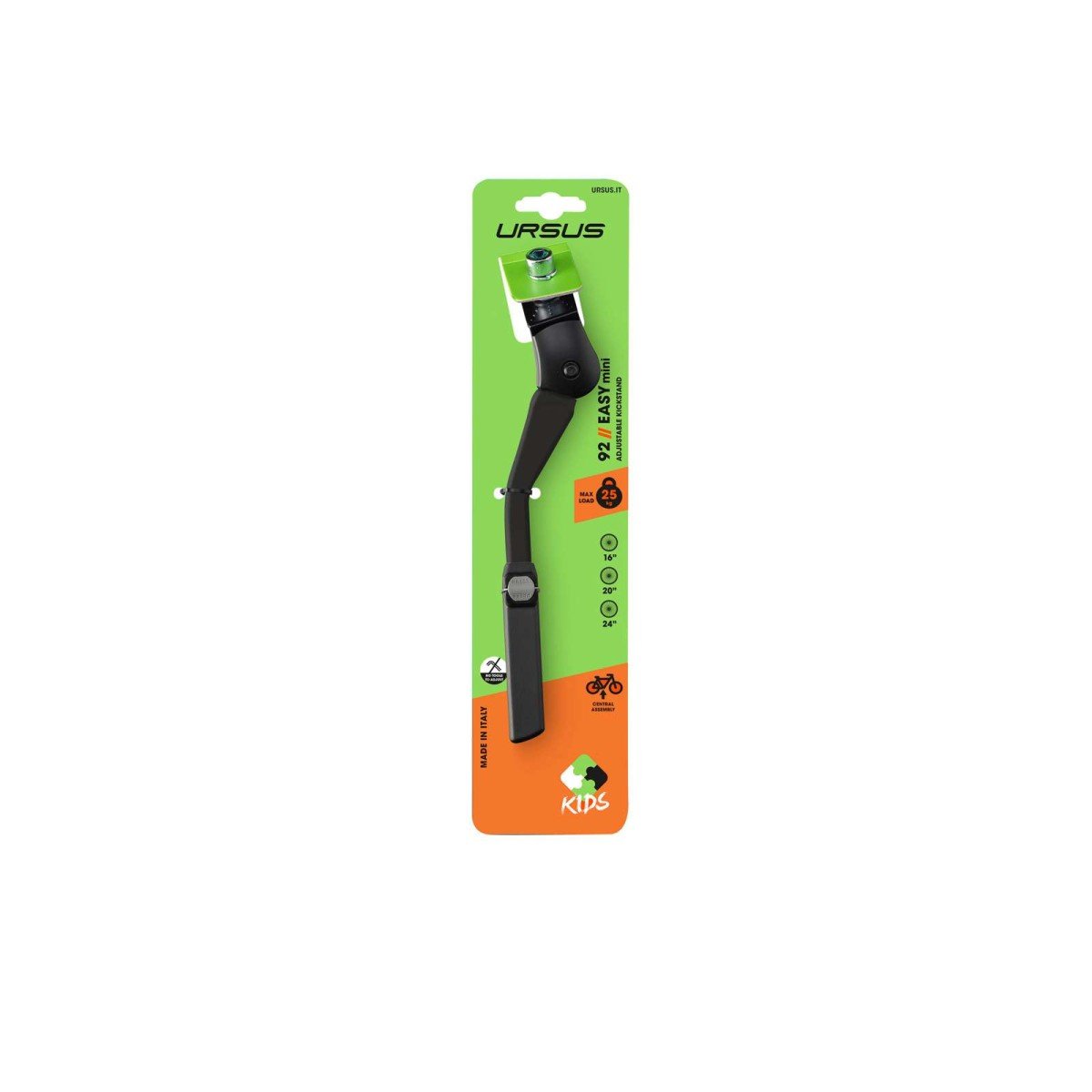 Ursus zijstandaard Easy Mini Presentatieverpakking, 16-24, hoge stabiliteit Van Zwart