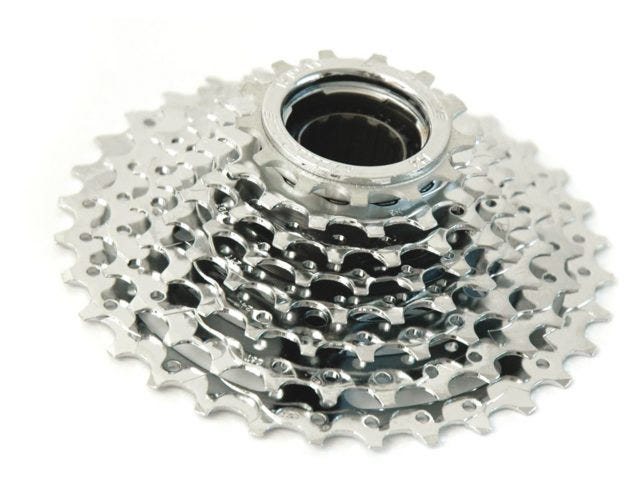 Sunrace freewheel 9 speed e-bike chrome Chroom